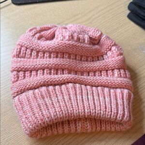 Cozy Pink Knit Beanie